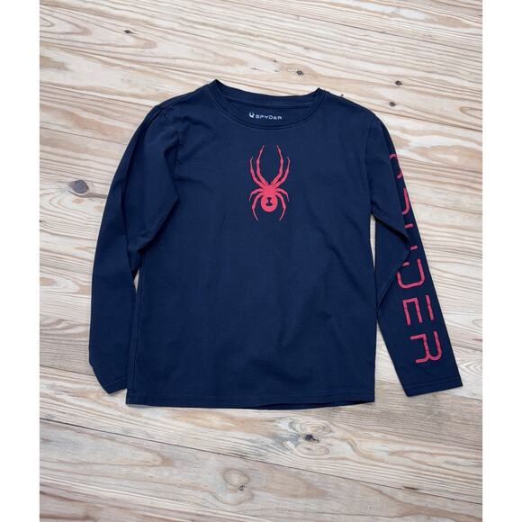 Spyder Crew neck Logo 100% Cotton Long Sleeve Boys XL 14/16 - Picture 1 of 4